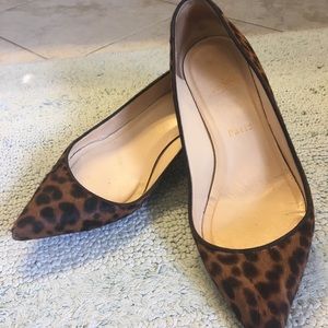 Christian Louboutin Leopard Kitten Heels 40